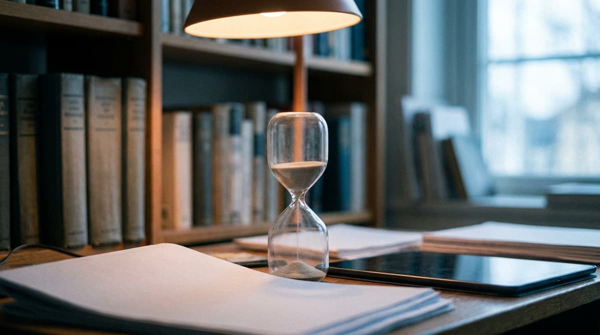 Florida: an hourglass on a desk with sand running