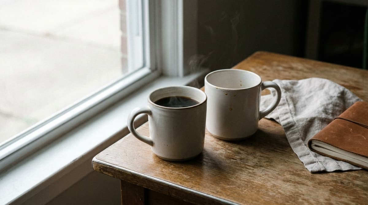 Virginia: two coffee mugs on a table