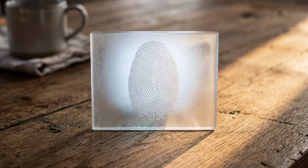 Fingerprint and facial biometric identifier representing facial-recognition error rates at issue in the case