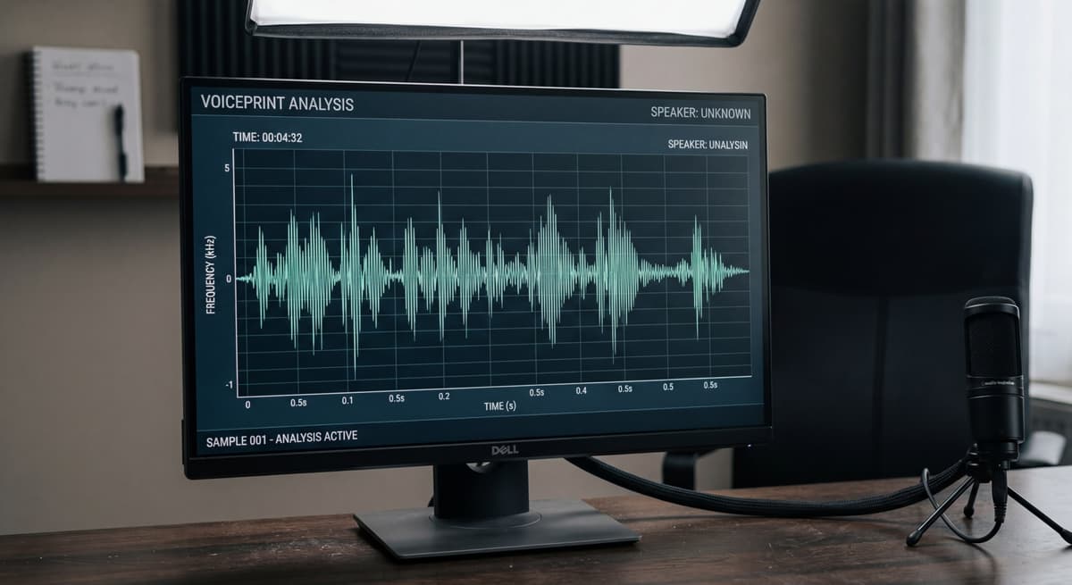 Voiceprint waveform illustrating biometric identifiers regulated under Washington's RCW 19.375