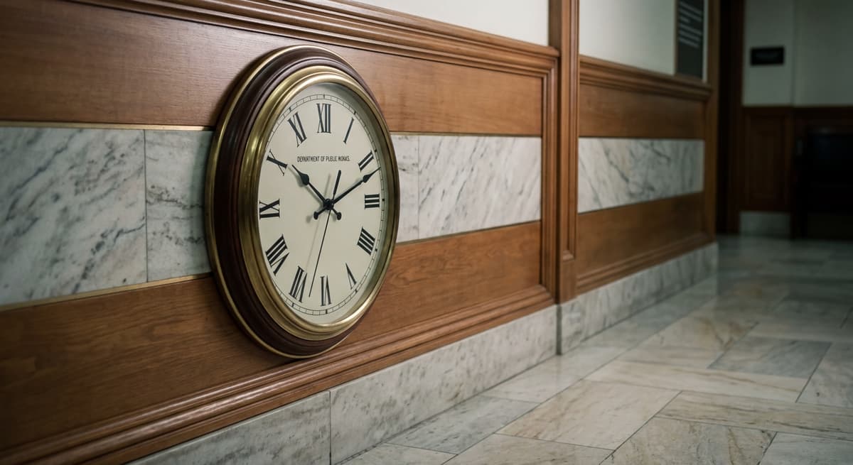 New York government office wall clock representing the 30-day breach notification deadline