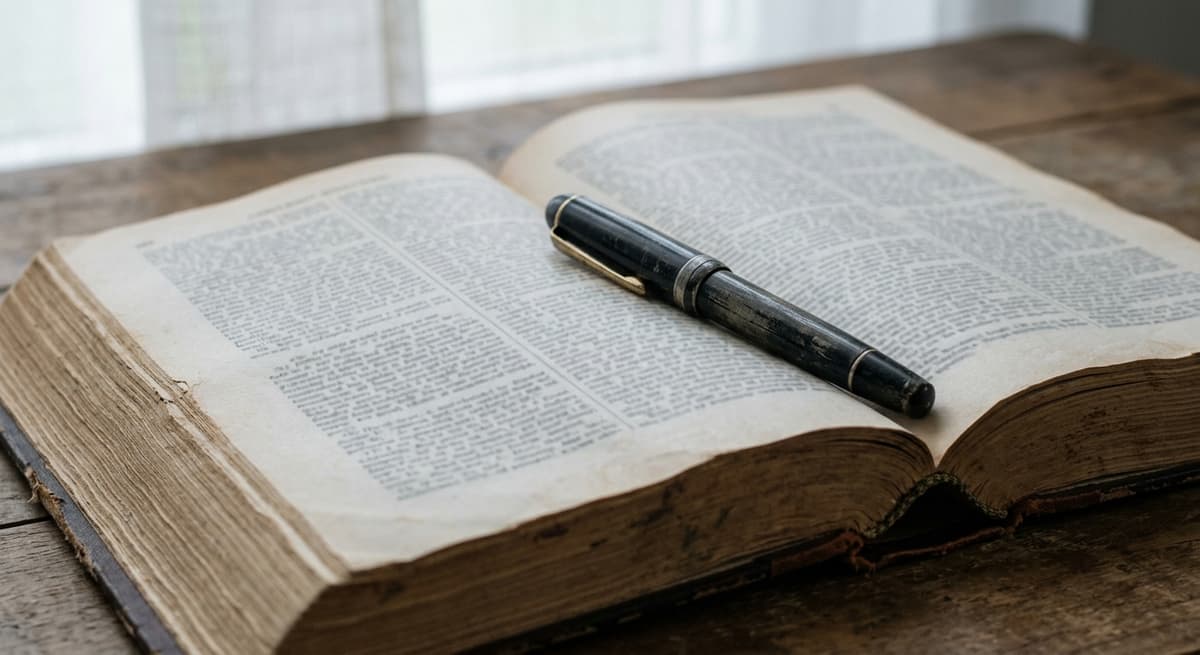 pen resting on an open legal statute book