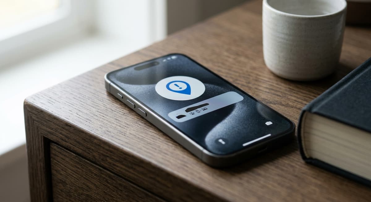 smartphone showing location services settings on its screen