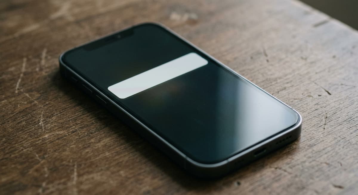 a close crop of a phone showing a blank notification banner shape