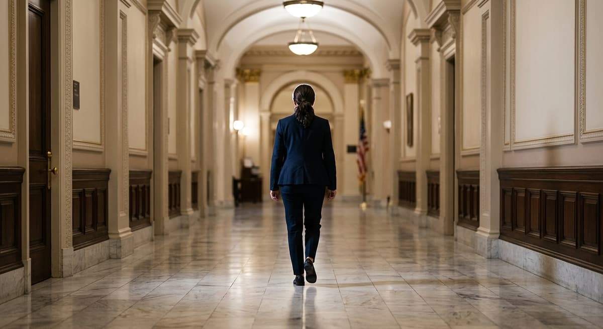 official government building hallway with marble floors