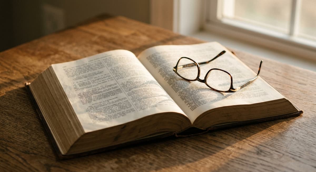 un libro de derecho abierto en una pagina de estatuto densa con lentes de lectura
